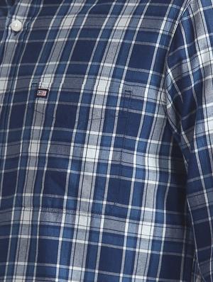 blue checkered casual shirt - 17616681 - Standard Image - 5