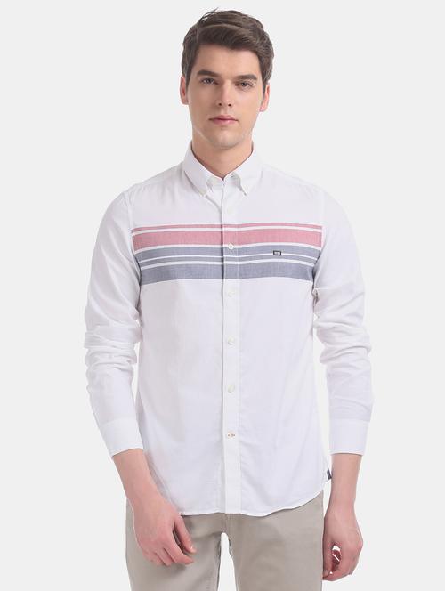 white striped casual shirt - 17616685 - Standard Image - 1