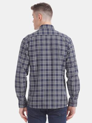 grey checkered casual shirt - 17616693 - Standard Image - 3