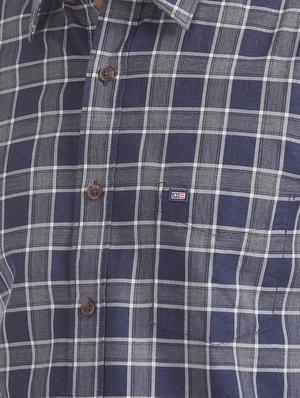 grey checkered casual shirt - 17616693 - Standard Image - 5