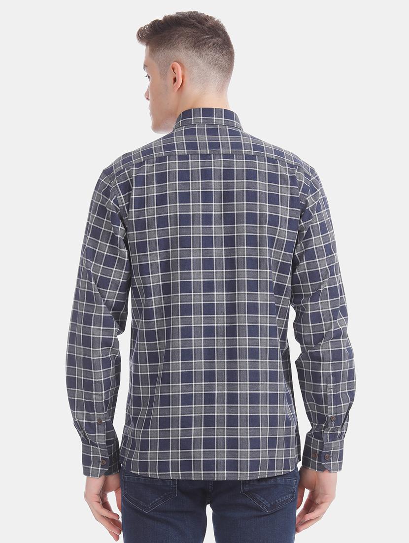 grey checkered casual shirt - 17616693 - Zoom Image - 3