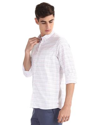 white checkered casual shirt - 17616701 - Standard Image - 2