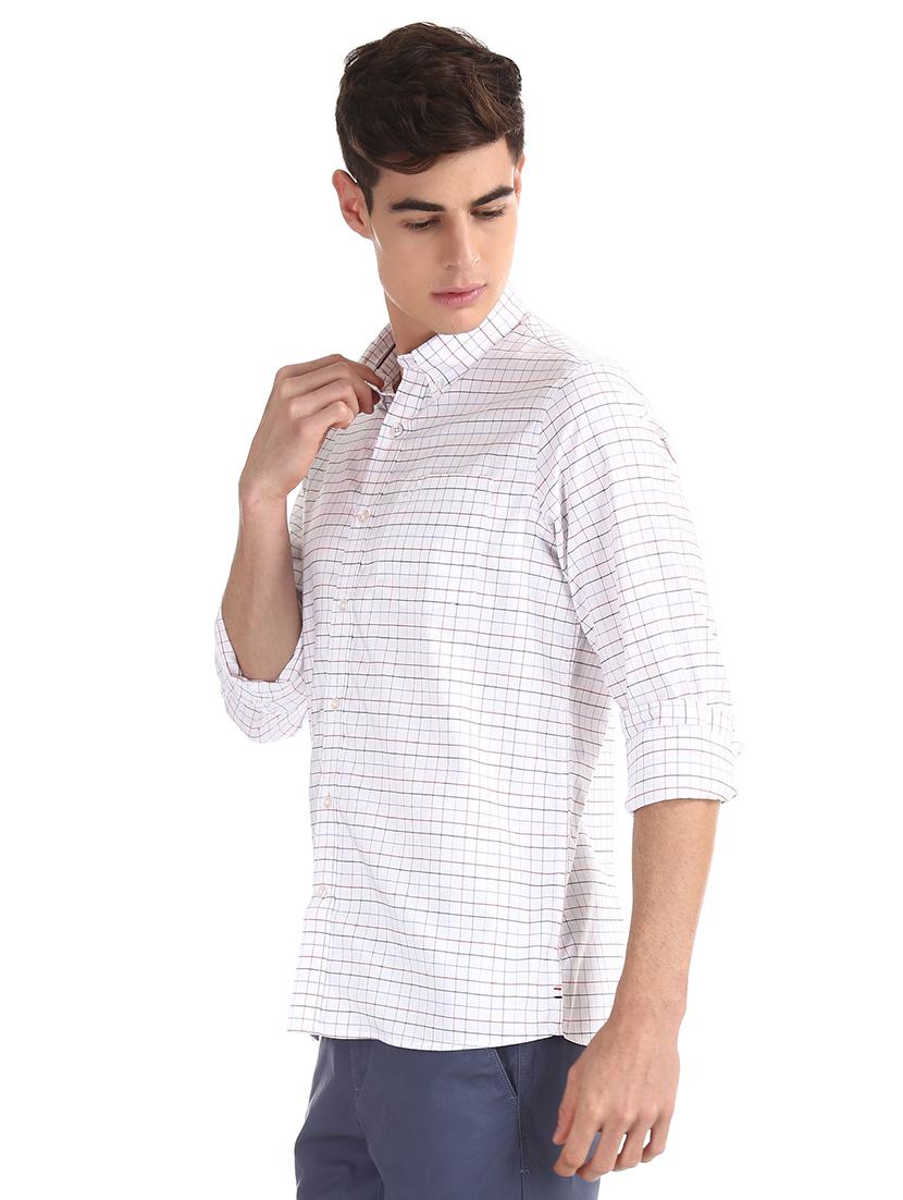 white checkered casual shirt - 17616701 - Zoom Image - 2