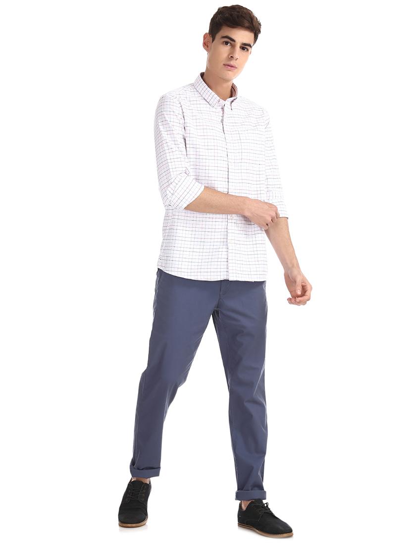 white checkered casual shirt - 17616701 - Zoom Image - 4