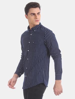 navy blue checkered casual shirt - 17616727 - Standard Image - 2
