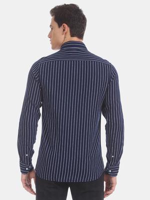 navy blue checkered casual shirt - 17616727 - Standard Image - 3