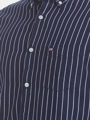 navy blue checkered casual shirt - 17616727 - Standard Image - 5