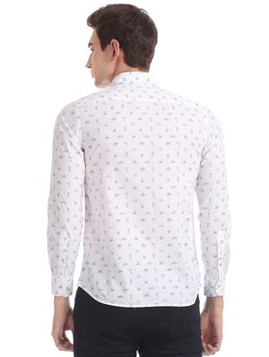 white printed casual shirt - 17616740 - Standard Image - 3