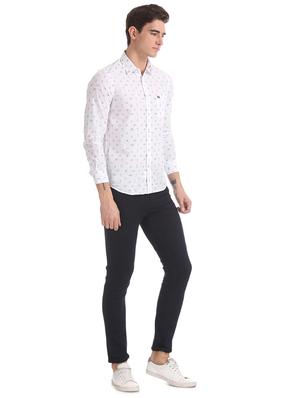 white printed casual shirt - 17616740 - Standard Image - 4