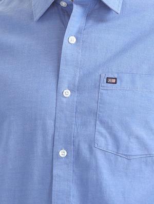 blue solid casual shirt - 17616750 - Standard Image - 5