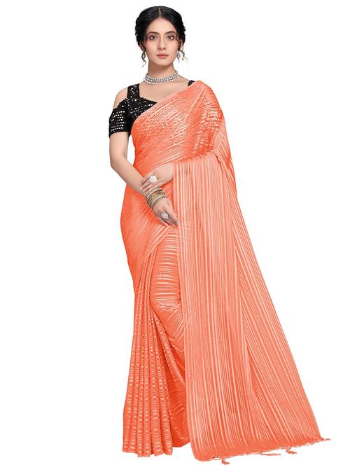 striped woven saree with blouse - 17616758 - Standard Image - 1