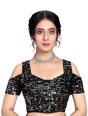 striped woven saree with blouse - 17616758 - Standard Image - 3