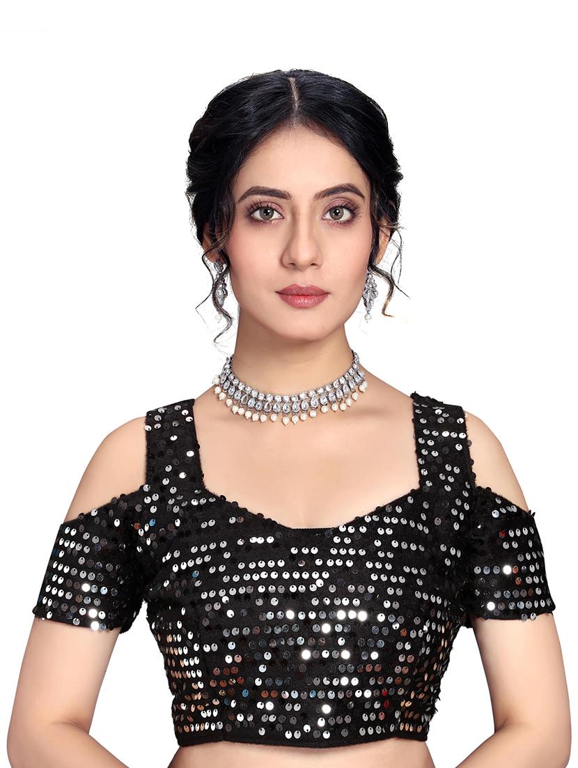 striped woven saree with blouse - 17616758 - Zoom Image - 3