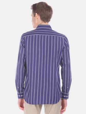 blue striped casual shirt - 17616761 - Standard Image - 3