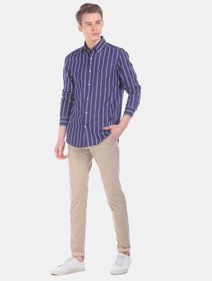blue striped casual shirt - 17616761 - Standard Image - 4