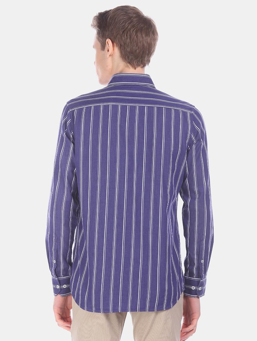 blue striped casual shirt - 17616761 - Zoom Image - 3