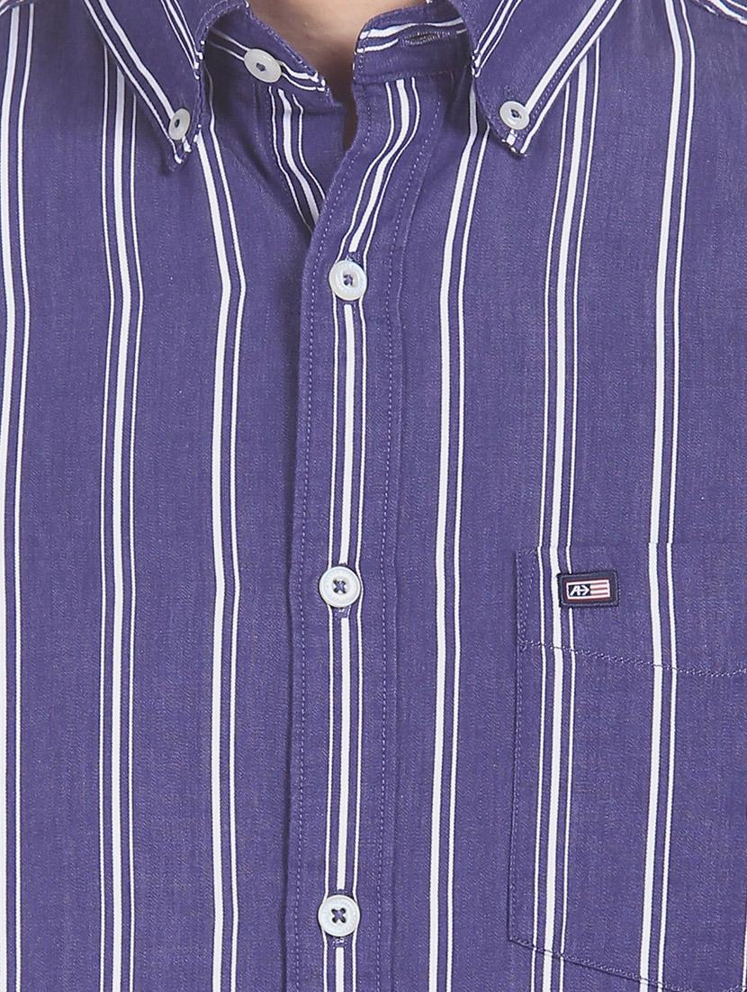 blue striped casual shirt - 17616761 - Zoom Image - 5