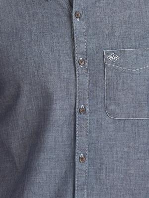 blue solid casual shirt - 17616764 - Standard Image - 5