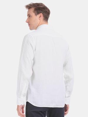 white solid casual shirt - 17616782 - Standard Image - 3