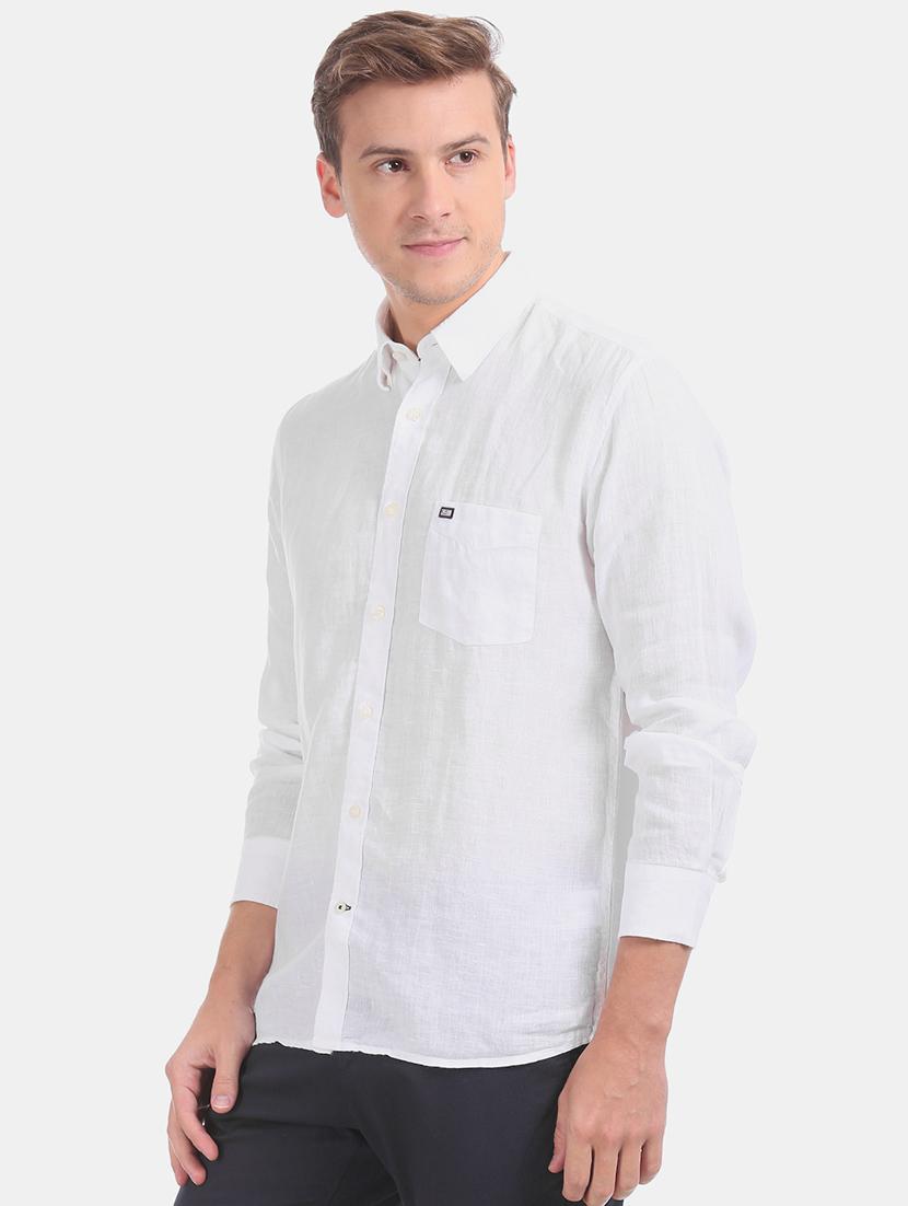white solid casual shirt - 17616782 - Zoom Image - 2