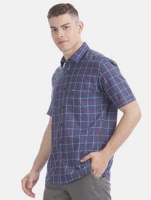blue checkered casual shirt - 17616794 - Standard Image - 2