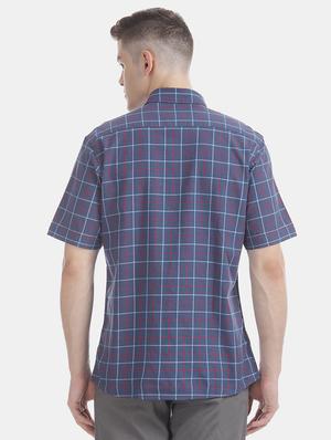 blue checkered casual shirt - 17616794 - Standard Image - 3