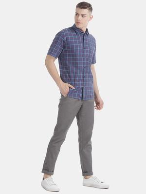 blue checkered casual shirt - 17616794 - Standard Image - 4