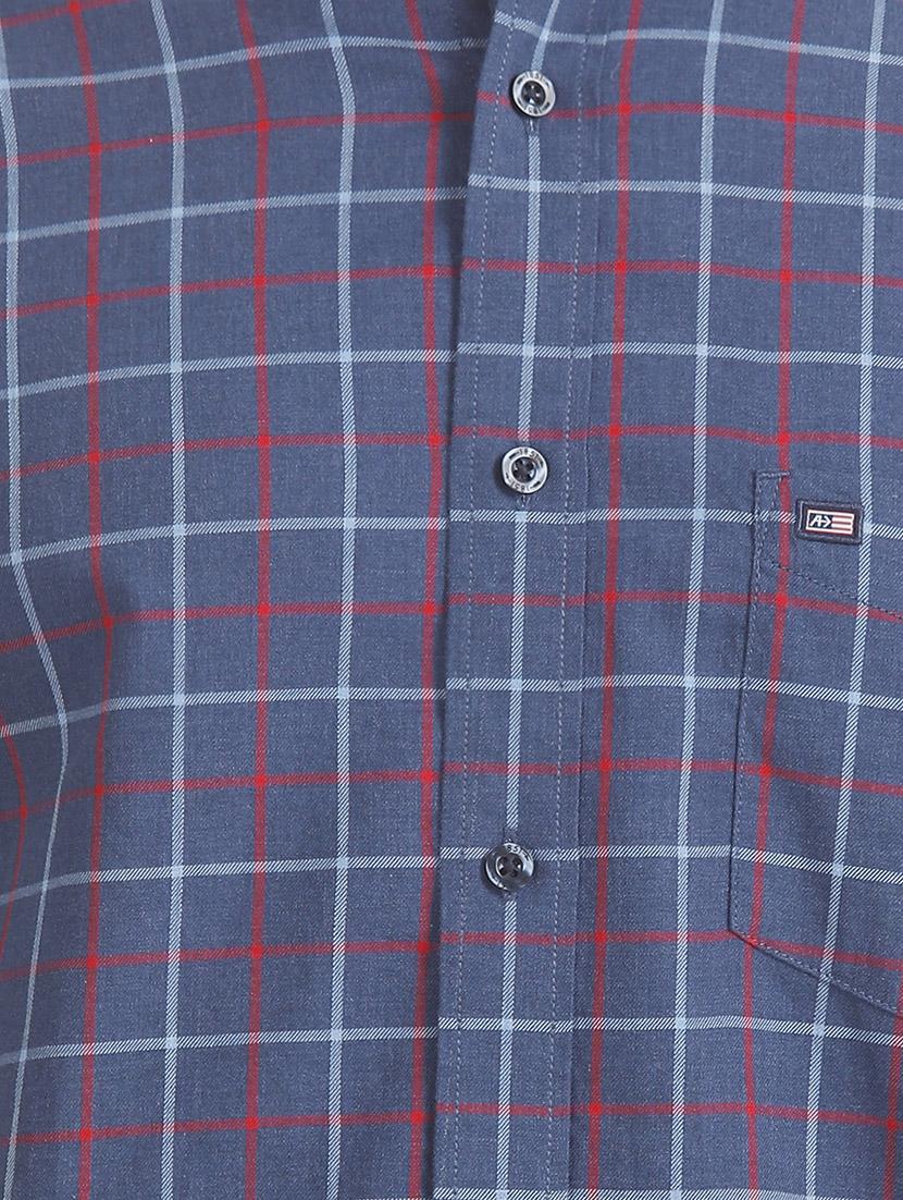 blue checkered casual shirt - 17616794 - Zoom Image - 5