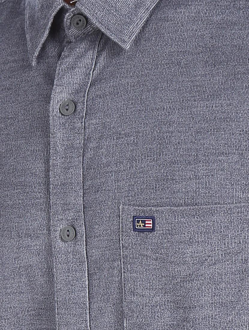 blue solid casual shirt - 17616803 - Zoom Image - 5