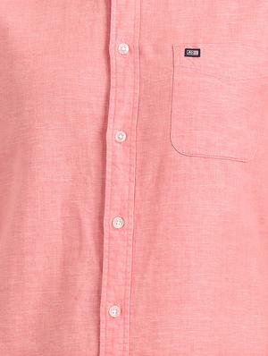 peach solid casual shirt - 17616809 - Standard Image - 5