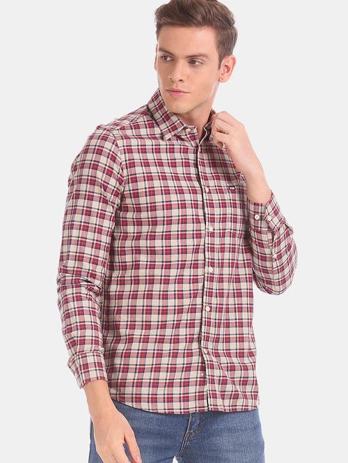 red checkered casual shirt - 17616827 - Standard Image - 1