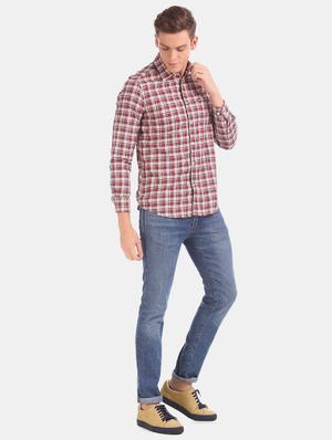 red checkered casual shirt - 17616827 - Standard Image - 4