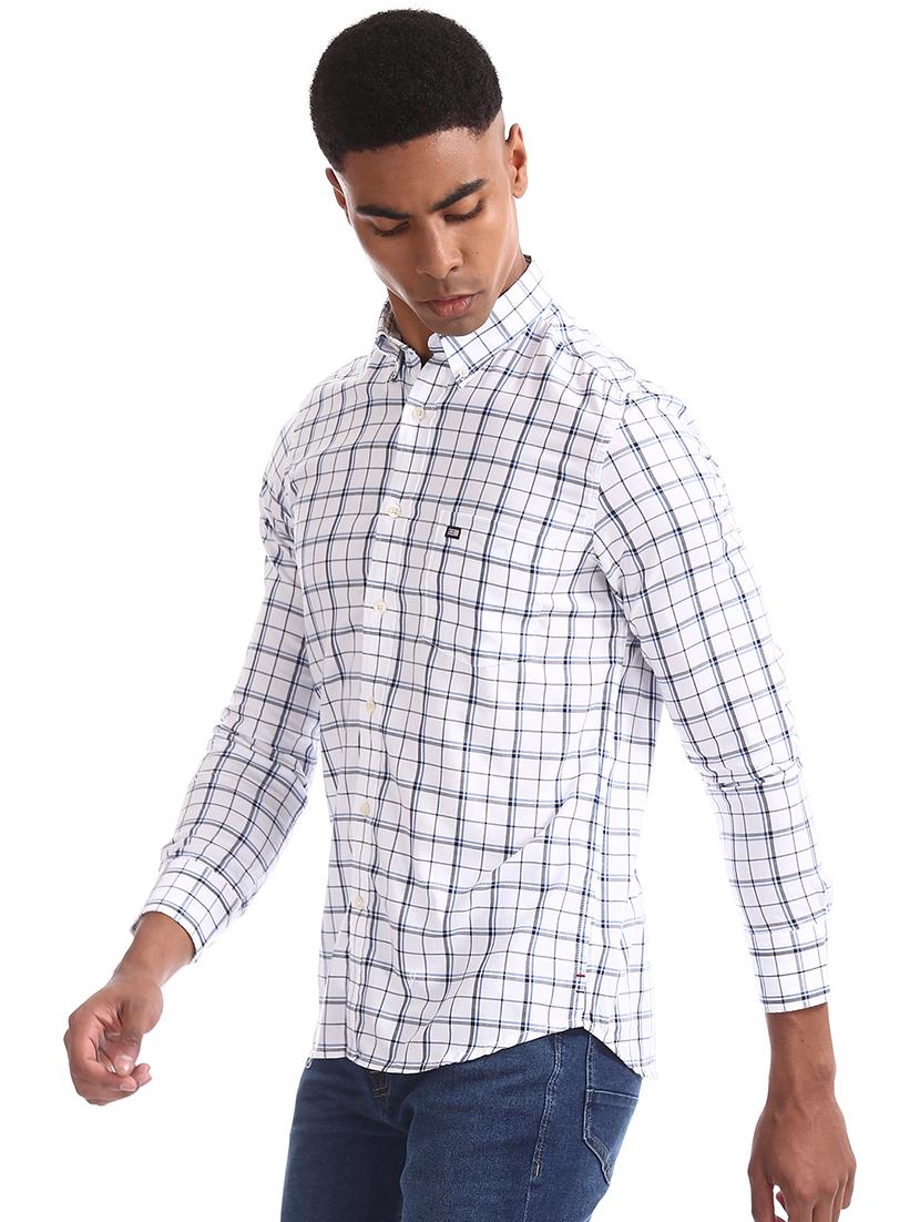 white checkered casual shirt - 17616835 - Zoom Image - 2