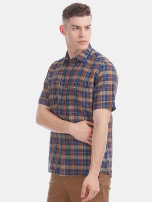 blue checkered casual shirt - 17616844 - Standard Image - 2