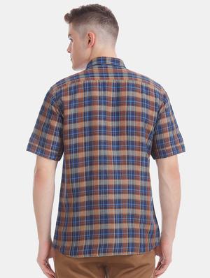 blue checkered casual shirt - 17616844 - Standard Image - 3