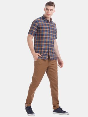 blue checkered casual shirt - 17616844 - Standard Image - 4
