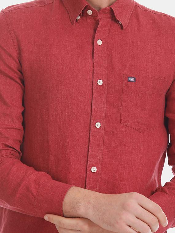red solid casual shirt - 17616846 - Zoom Image - 5