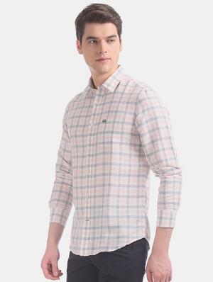 pink checkered casual shirt - 17616850 - Standard Image - 2