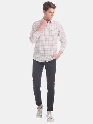 pink checkered casual shirt - 17616850 - Standard Image - 4