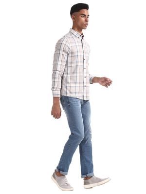 grey checkered casual shirt - 17616859 - Standard Image - 4