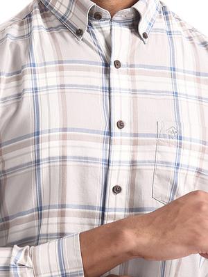 grey checkered casual shirt - 17616859 - Standard Image - 5
