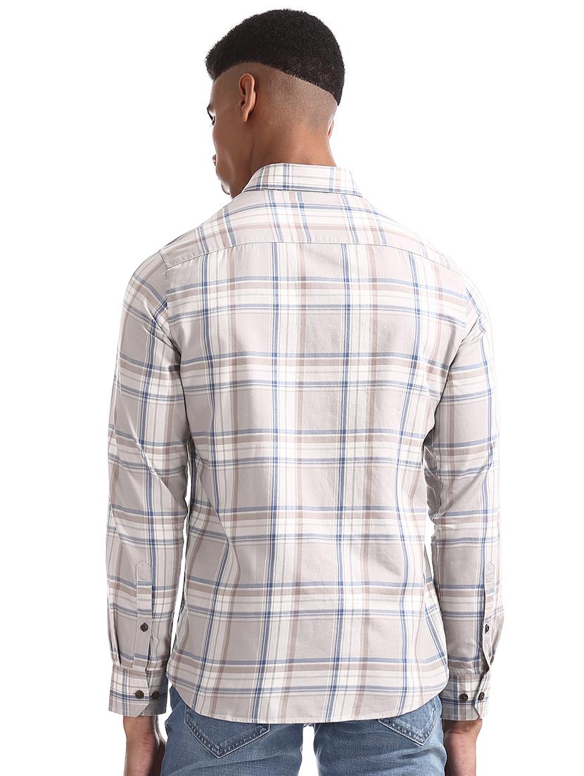 grey checkered casual shirt - 17616859 - Zoom Image - 3
