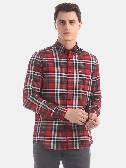 red checkered casual shirt - 17616887 - Very Small Image - 1