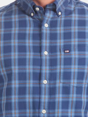 blue checkered casual shirt - 17616889 - Standard Image - 5