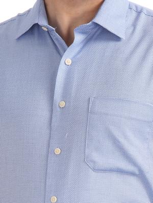 blue self design formal shirt - 17616890 - Standard Image - 5
