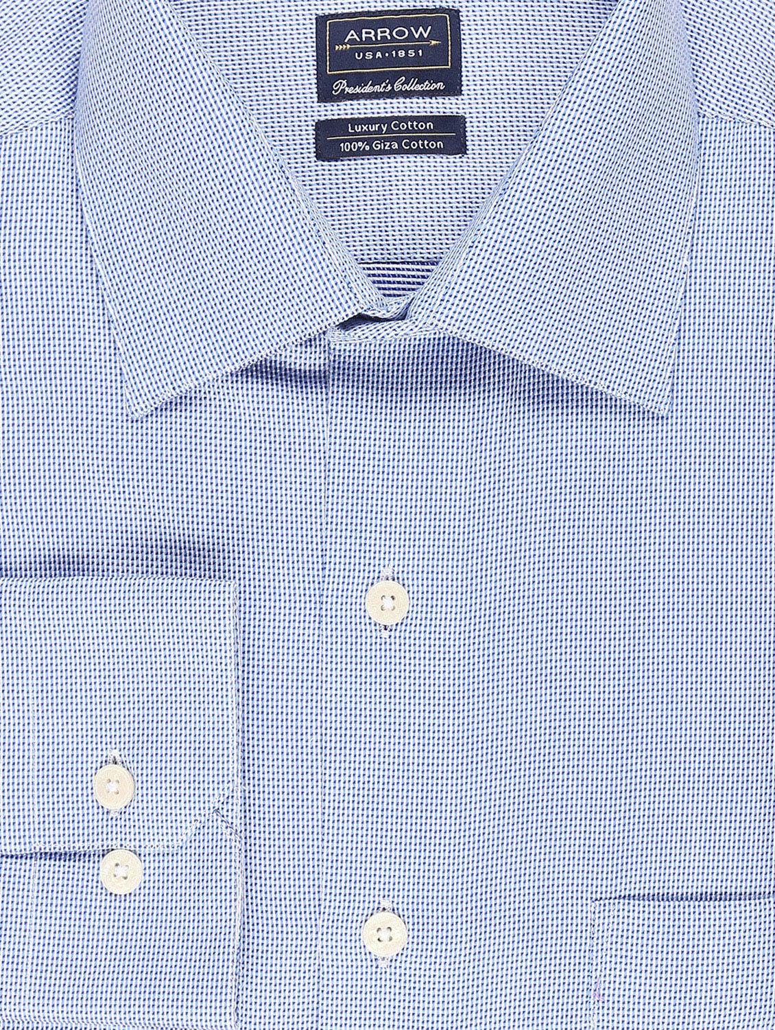 blue self design formal shirt - 17616890 - Zoom Image - 6