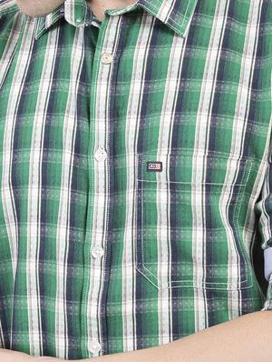 green checkered casual shirt - 17616896 - Standard Image - 5