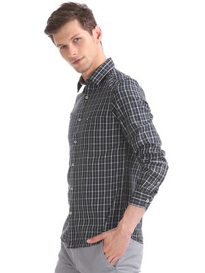 blue checkered casual shirt - 17616898 - Standard Image - 2