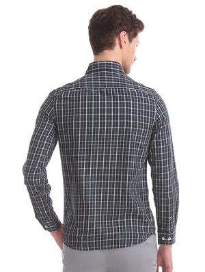 blue checkered casual shirt - 17616898 - Standard Image - 3
