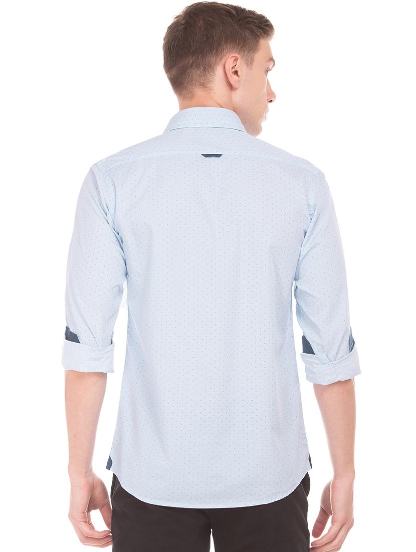 blue printed casual shirt - 17616906 - Zoom Image - 3